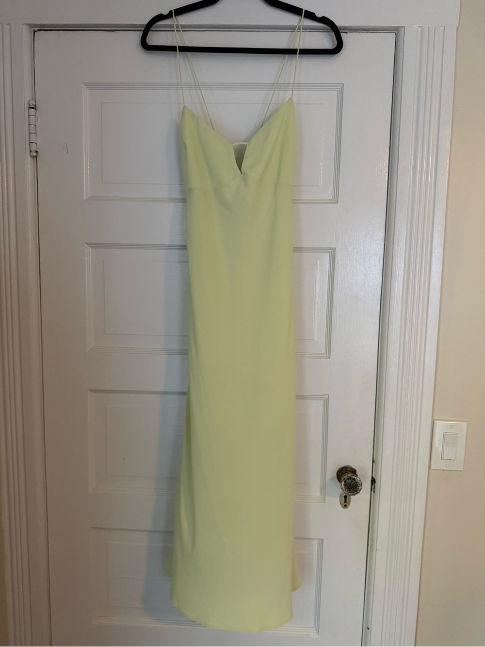 Abercrombie & Fitch Pale Yellow Maxi Slip Dress